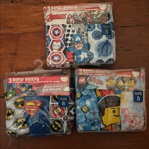 Boys' Superhero Briefs Set - Size 8